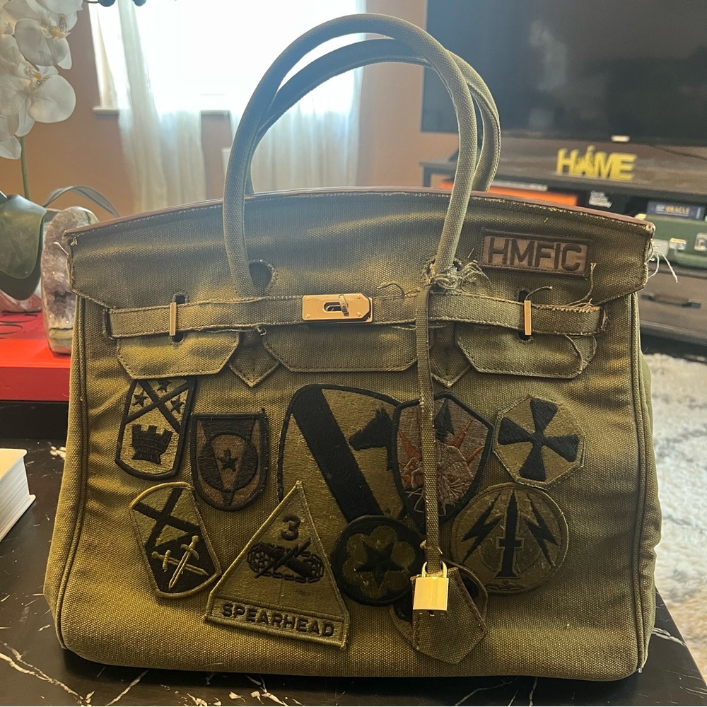 👜 Canvas Birkin 40 Style Bag
